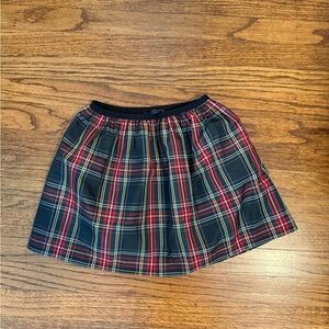 Girls Polo Ralph Lauren Red and Black Plaid Mini Skirt